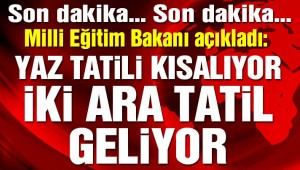 Son dakika! MEB açıkladı: Okullara yeni ara tatil düzenlemesi geliyor! İki yeni ara tatil…
