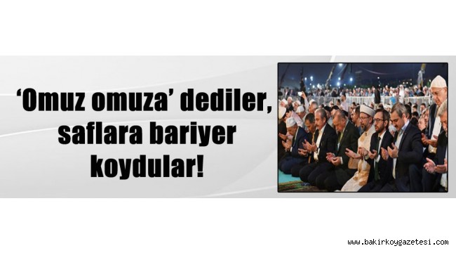 YUH YANİ CAMİİ'DE BİLE PROTOKOL!
