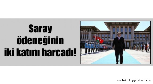 AKP Genel Başkanı Saray ödeneğinin iki katını harcadı!