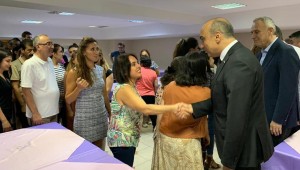 BAŞKAN DR. KERİMOĞLU BELEDİYE'DE MESAİ ARKADAŞLARIYLA BAYRAMLAŞTI!