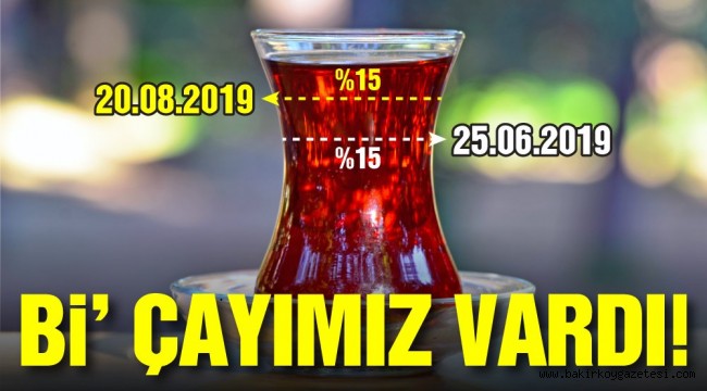 Çaya yüzde 15 zam