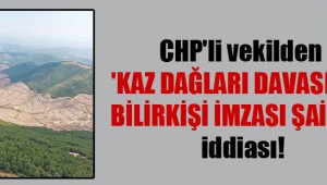 CHP'li vekilden 'Kaz Dağları davasında bilirkişi imzası şaibeli' iddiası!