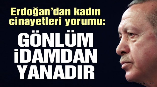 Erdoğan: Benim gönlüm açık ve net söylüyorum idamdan yanadır