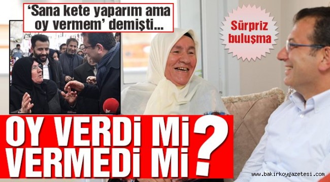 İmamoğlu, 'Sana kete yaparım ama oy vermem' diyen Mahzure teyzeyi ziyaret etti