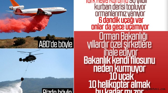 Orman yangınlarında uçak neden kullanılmıyor tartışması