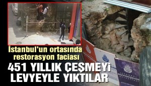 Restore edeceğiz diye 451 yıllık çeşmeyi yıktılar