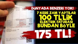 100 TL'lik Elektrik Faturası 175 TL Oldu!