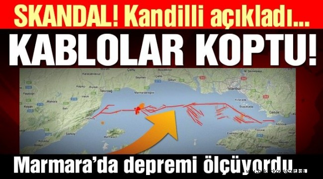 Trolle avlanan balıkçılar deprem ölçen kabloları kopardı