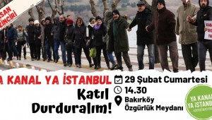Bakırköy'de Kanal İstanbul'a karşı insan zinciri