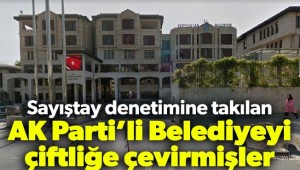 Sayıştay denetimine takılan AK Parti'li Belediyeyi çiftliğe çevirmişler
