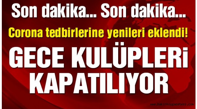 EĞLENCE MEKANLARI KAPATILIYOR!