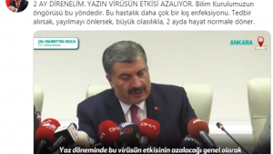 Koca'dan yeni koronavirüs açıklaması: 2 ay direnelim, yazın etkisi azalıyor