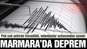MARMARA DENİZİNDE KORKUTAN DEPREM!