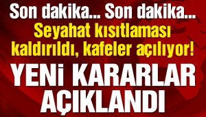 Erdoğan yeni kararları açıkladı: Seyahat kısıtlaması kalktı, kafe ve restoranlar açılacak