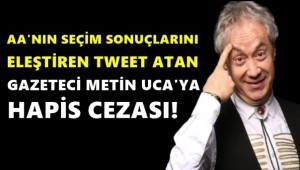 AA'yı eleştiren Metin Uca'ya hapis cezası!