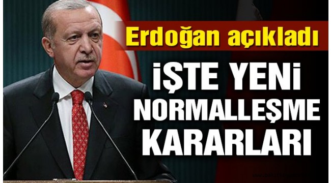 Cumhurbaşkanı Erdoğan yeni kararları açıkladı