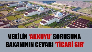Vekilin 'Akkuyu' sorusuna bakanının cevabı 'Ticari sır'