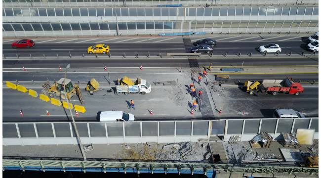 Haliç Köprüsü'nde bir ay sürecek yol çalışması başladı