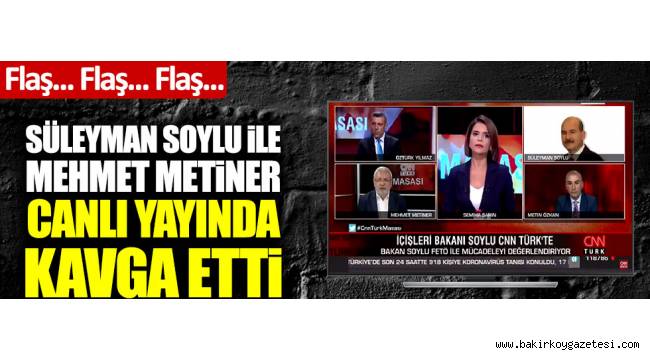 Süleyman Soylu ile Mehmet Metiner canlı yayında kavga etti!