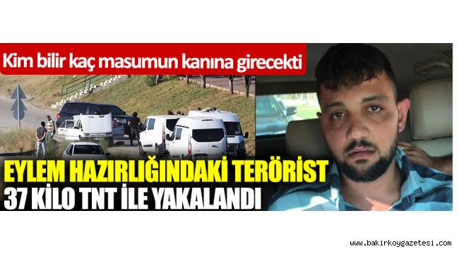 İçişleri:Bombalı eylem hazırlığındaki terörist 37 kilo TNT ile yakalandı