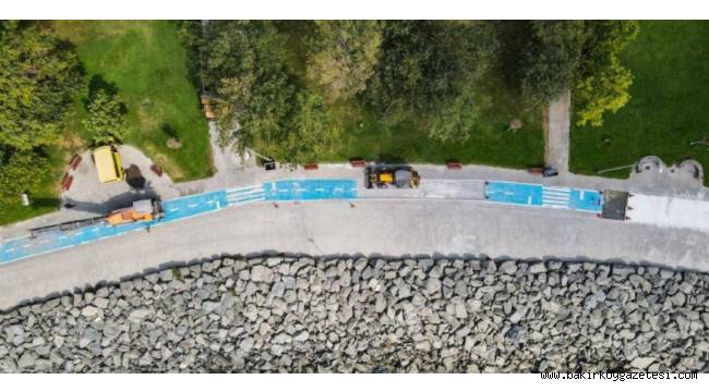 Bakırköy sahilindeki bisiklet yolları yenileniyor