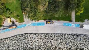 Bakırköy sahilindeki bisiklet yolları yenileniyor