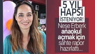 Neşe Erberk'in sahtecilikten 5 yıl hapsi isteniyor