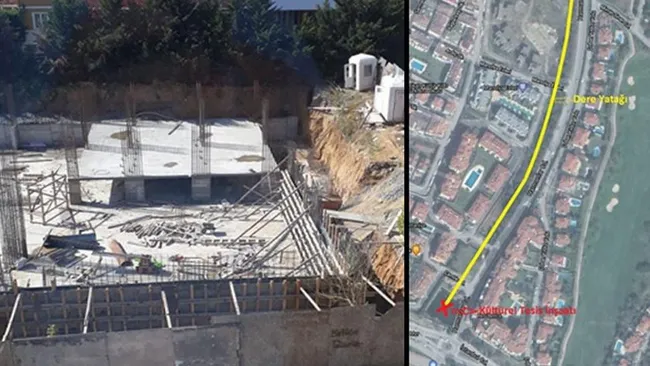 AKP'li belediye dere yatağına cami yapıyor