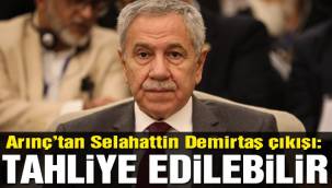 Arınç'tan Selahattin Demirtaş çıkışı: Tahliye olabilir
