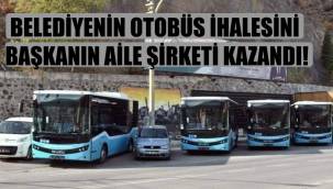 Belediyenin otobüs ihalesini başkanın aile şirketi kazandı!