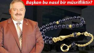 Başkanın 73 bin TL'lik fildişi tespihleri ortalığı karıştırdı!