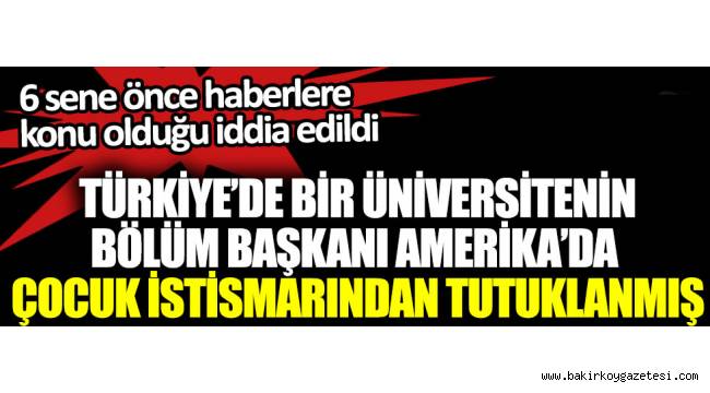 Türkiye'de bir üniversitenin bölüm başkanı Amerika'da çocuk istismarından tutuklanmış