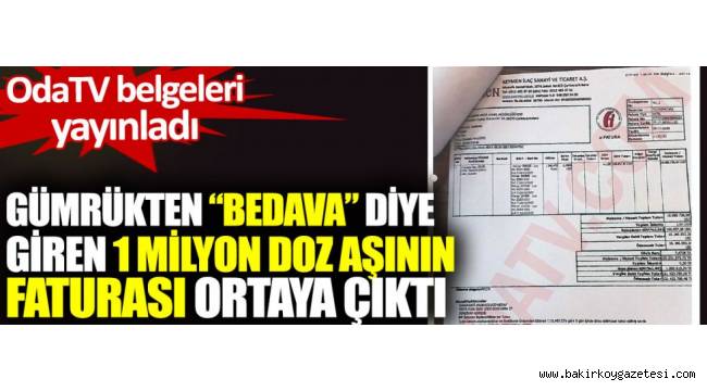 Hibe aşılar için kesilen 12 Milyon Dolarlık fatura ortaya çıktı!
