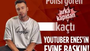 Youtuber Enes Batur'un helikopter pisti bulunan evine baskın! Polisi gören arka kapıdan kaçtı...