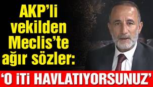 AKP'li vekilden Meclis'te ağır sözler: 