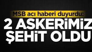 MSB acı haberi duyurdu: 2 askerimiz şehit oldu