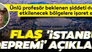 Ünlü profesörden İstanbul depremi açıklaması! 