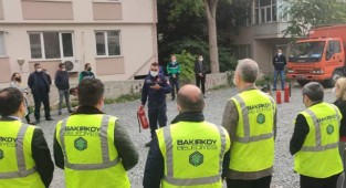 BAKIRKÖY BELEDİYESİ' NDE YANGIN TATBİKATI