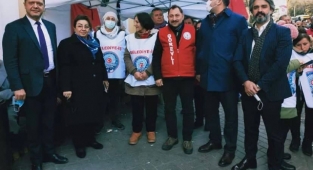 BAKIRKÖY AK PARTİ İLÇE BAŞKANI GREVCİLERİ ZİYARET ETTİ!
