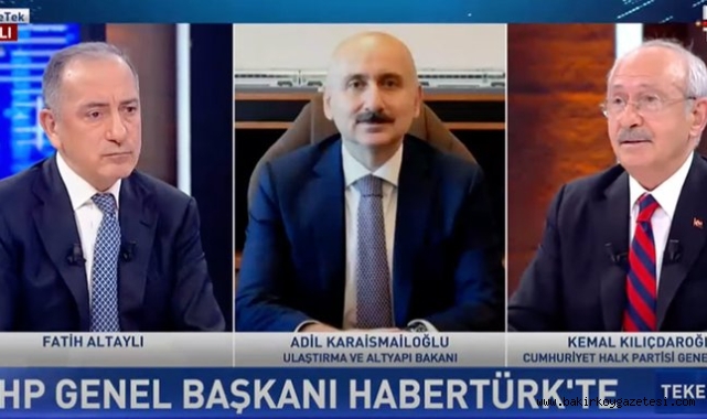 Kılıçdaroğlu'ndan, konuk olduğu yayına TBMM Başkanı ve Ulaştırma Bakanı'nın bağlanmasına yanıt: Saray'ı da bağlayın!