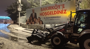 Bakırköy Belediye çalışanları omuz omuza verdiler! Bakırköy'de karla 7/24 mücadele 