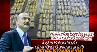 Soylu polis aracındaki 52 kilo patlayıcı ile ilgili konuştu: