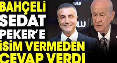 MHP Lideri Bahçeli de Sedat Peker'e isim vermeden cevap verdi