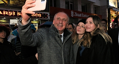 BAKIRKÖY'DE MUHARREM İNCE'YE GENÇLERDEN YOĞUN İLGİ