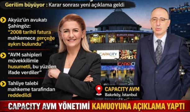 CAPACİTY AVM 'DEN BAKIRKÖY BELEDİYESİ'NE SERT AÇIKLAMA 