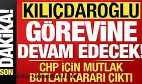 CHP için mutlak butlan kararı çıktı