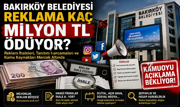 BAKIRKÖY BELEDİYESİ REKLAM İŞLERİNE NE KADAR ÖDEME YAPIYOR?