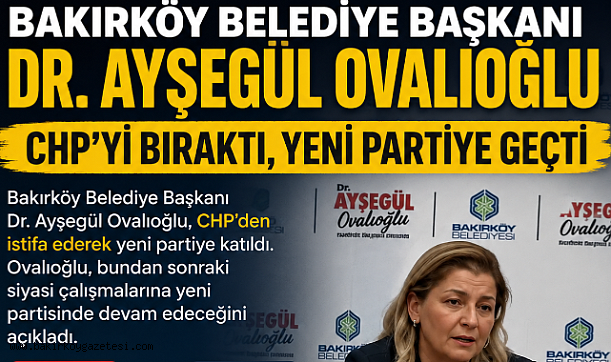 OPERASYON GÜNÜ BAŞKAN DR.AYŞEGÜL OVALIOĞLU CHP 'DEN İSTİFA EDİP YENİ PARTİYE GEÇTİ.