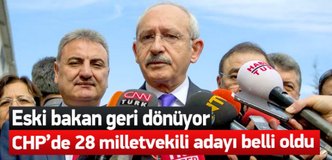 CHPde 28 milletvekili adayı belli oldu!