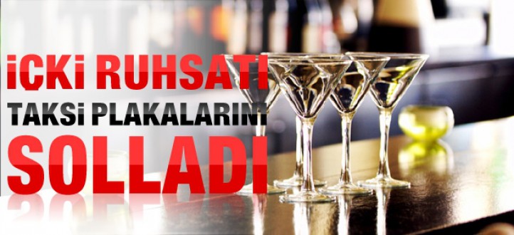 BAKIRKÖYDE İÇKİ RUHSATI TAKSİ PLAKASINI SOLLADI